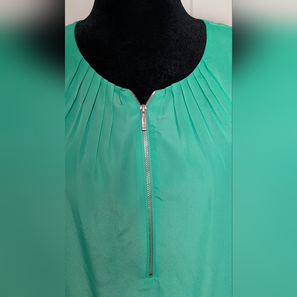 MICHAEL KORS Women's Green BLOUSE Sleeveless WORK Casual Women Shirt Large - Picture 4 of 9